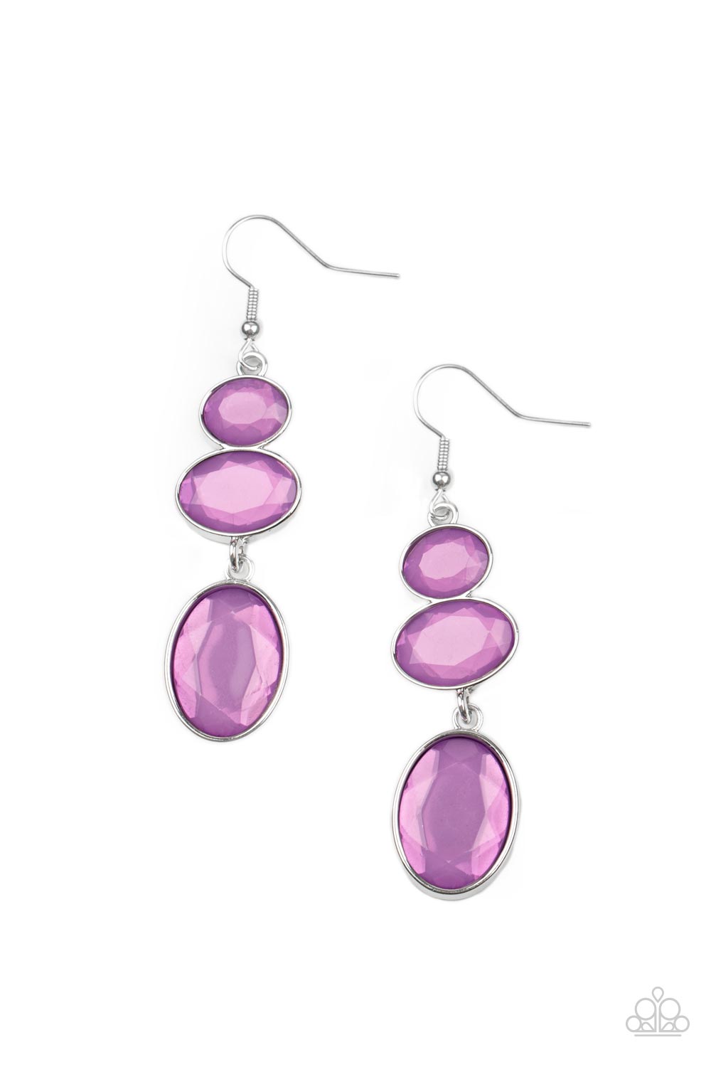 Paparazzi Tiers of Tranquility-Purple Earrings