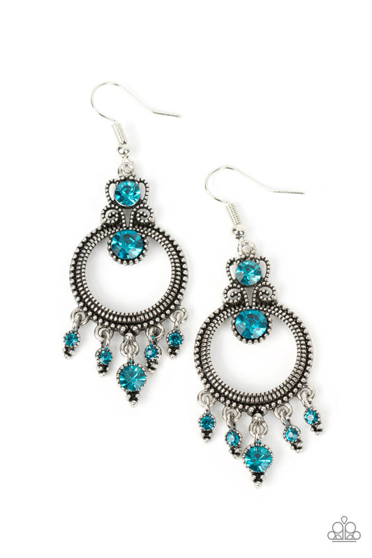 Palace Politics Blue Paparazzi Earrings