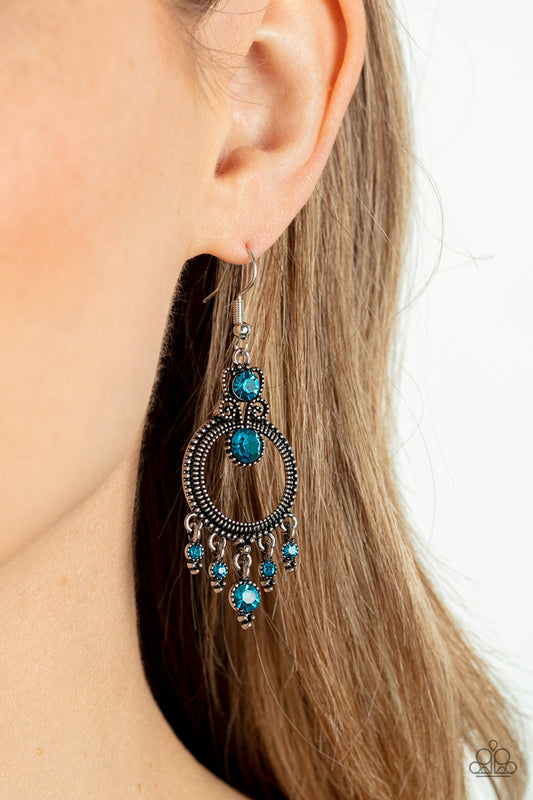 Palace Politics Blue Paparazzi Earrings