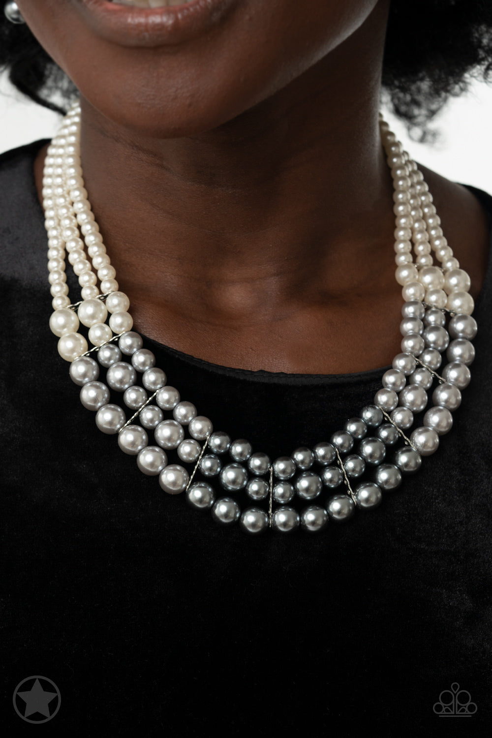 Paparazzi  Lady In Waiting White Necklace