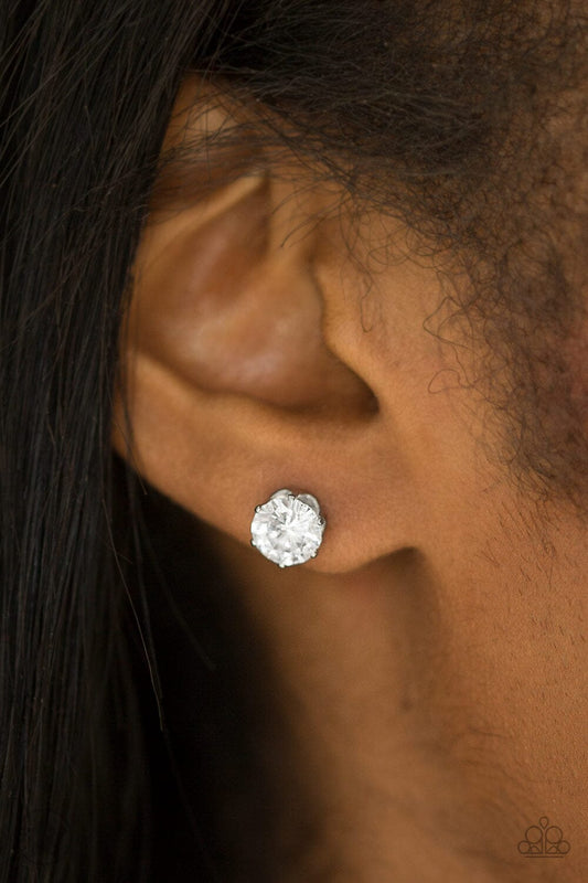 Paparazzi Just In TIMELESS - White Earrings