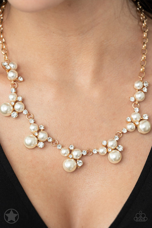 Toast To Perfection - Gold Paparazzi Blockbuster Necklace