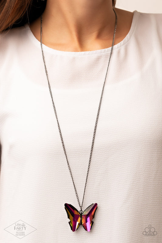 The Social Butterfly Effect - Multi Paparazzi Necklace 