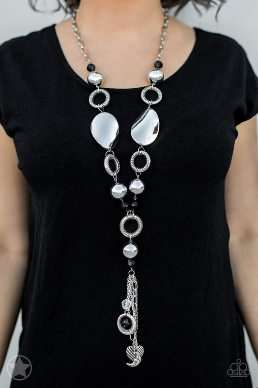 Paparazzi Total Eclipse Of the Heart-Silver Necklace