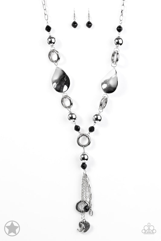 Paparazzi Total Eclipse Of the Heart-Silver Necklace