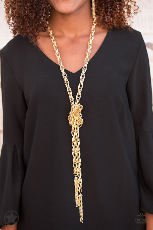 Paparazzi  SCARFed for Attention - Gold Necklace