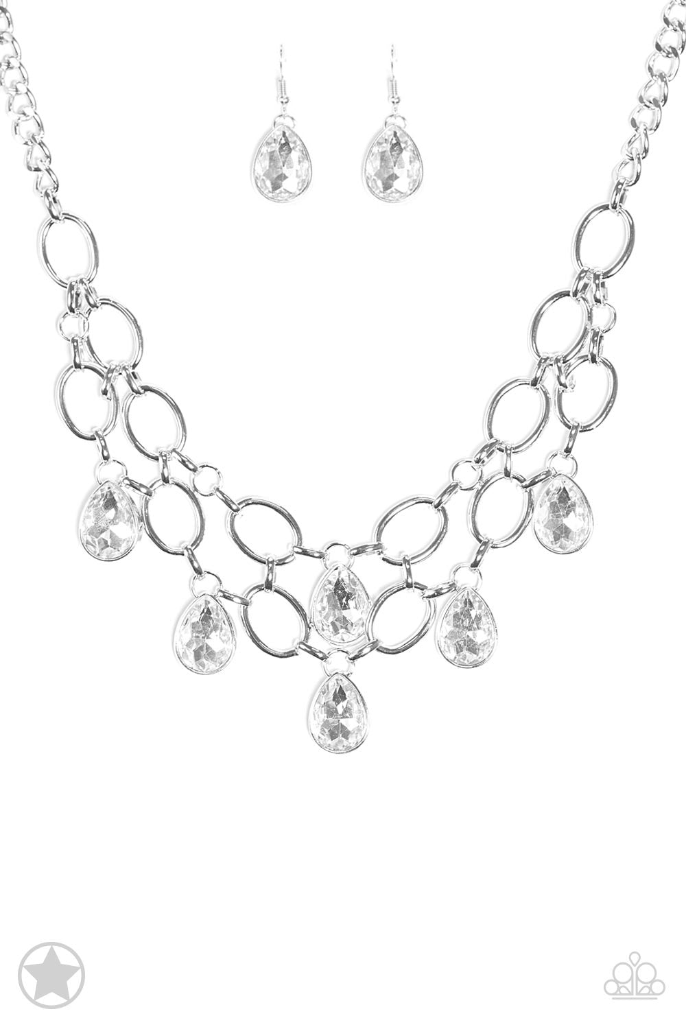 Show-Stopping Shimmer - White Paparazzi Necklace