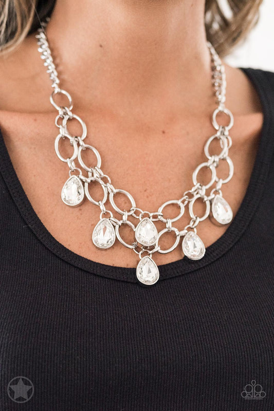 Show-Stopping Shimmer - White Paparazzi Necklace