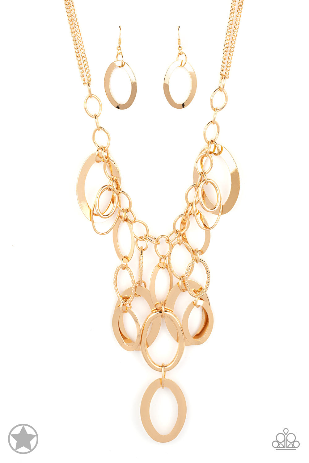 Paparazzi A Golden Spell-Gold Blockbuster Necklace