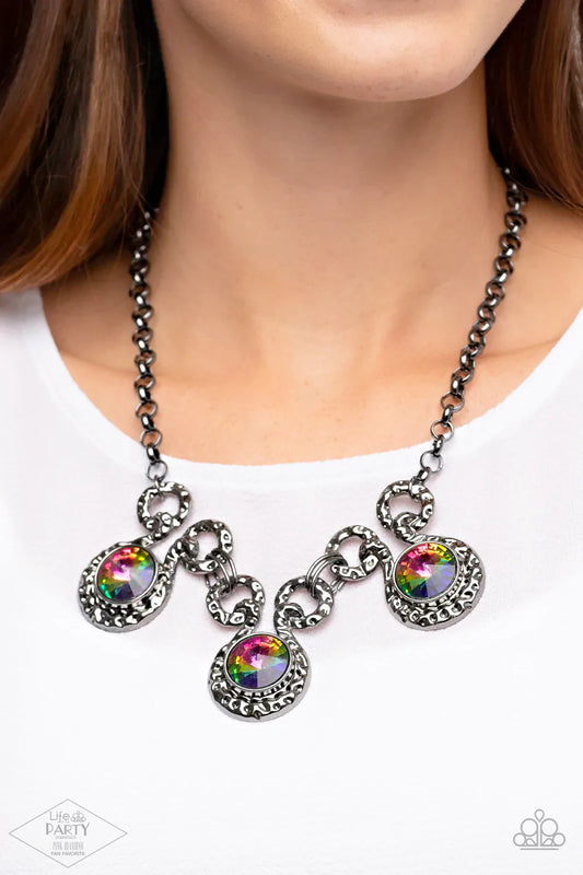 Paparazzi Hypnotized - Multi Necklace - Pink Diamond Life of The Party Exclusive