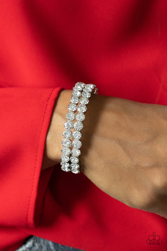 Megawatt Majesty - White Paparazzi Bracelet