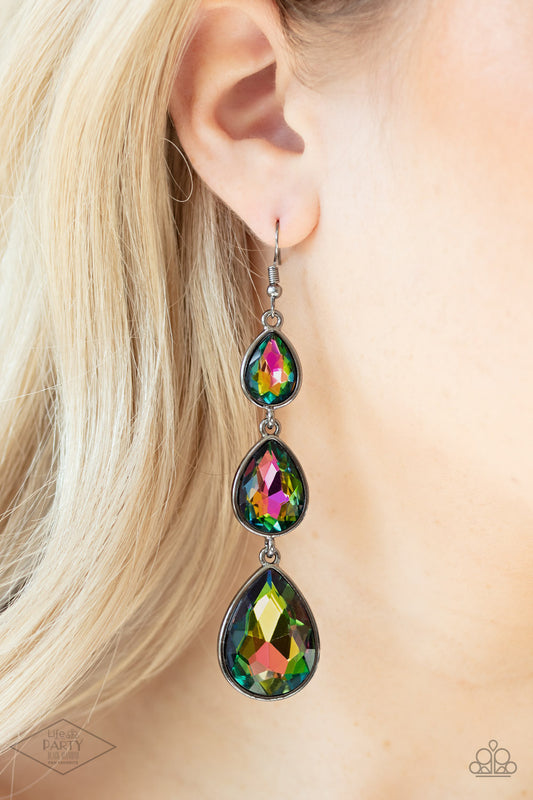 Metro Momentum Paparazzi Multi Oil Spill Earrings