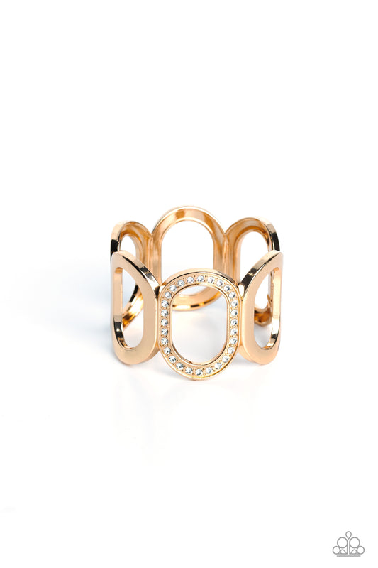 Opulent Ovals - Gold Paparazzi Bracelet