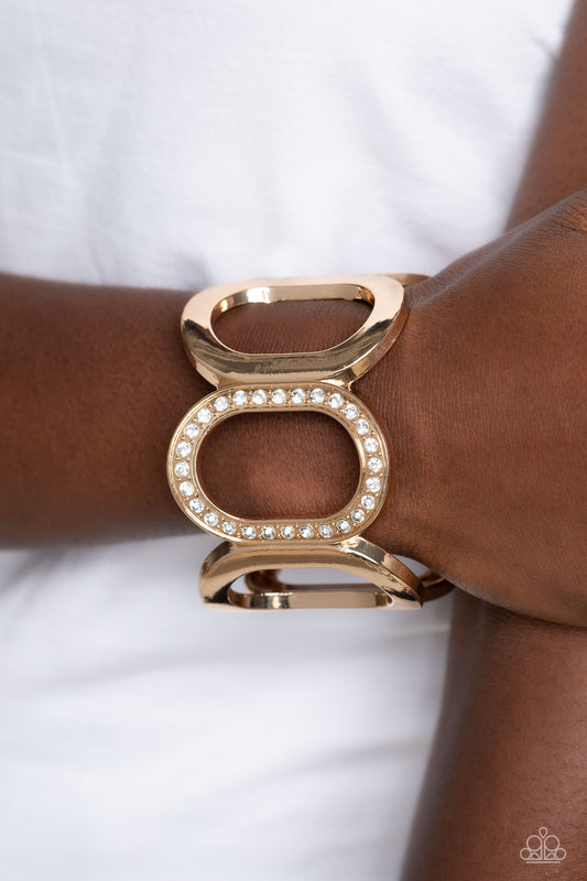 Opulent Ovals - Gold Paparazzi Bracelet