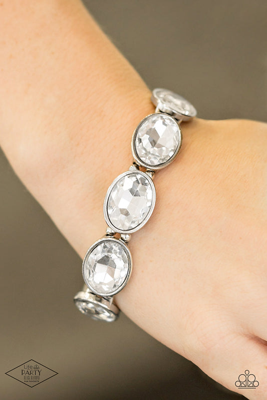 DIVA In Disguise - White Paparazzi Bracelet