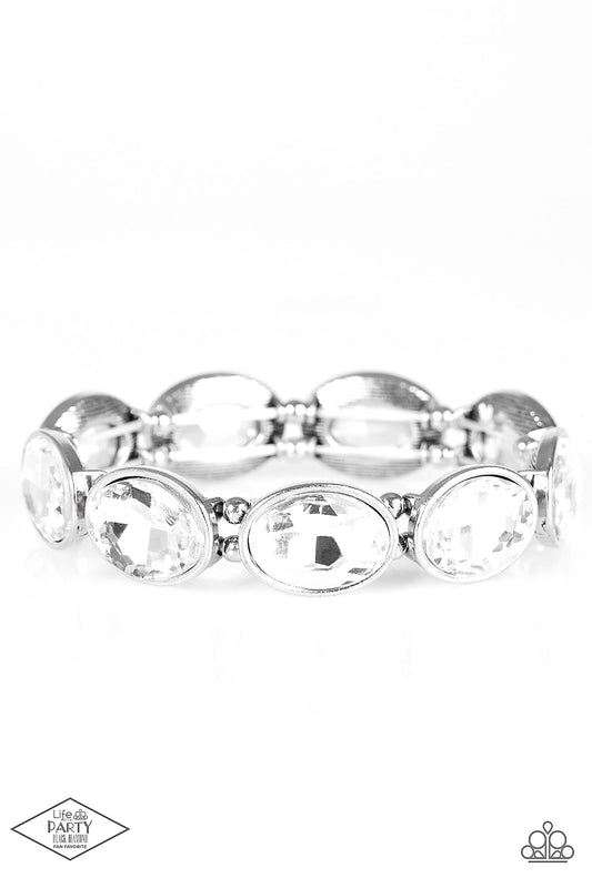 DIVA In Disguise - White Paparazzi Bracelet