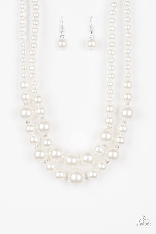 The More The Modest - White Paparazzi Pearl Necklace