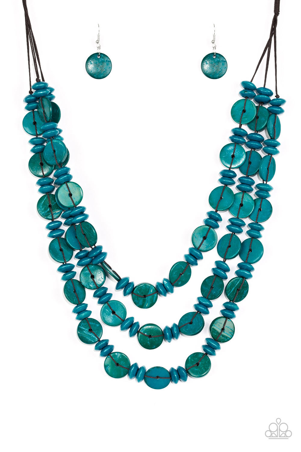 Paparazzi Barbados Bopper - Blue Necklace