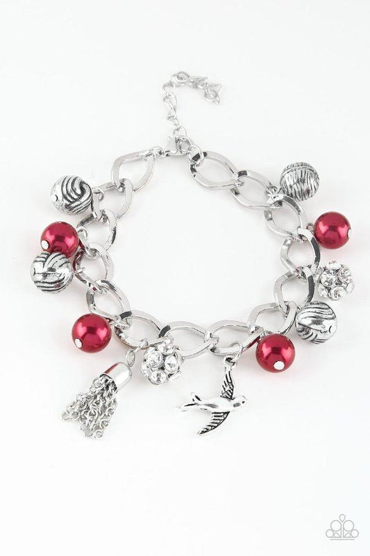 Copy of Paparazzi Lady Love Dove - Red Bracelet