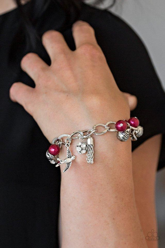 Copy of Paparazzi Lady Love Dove - Red Bracelet