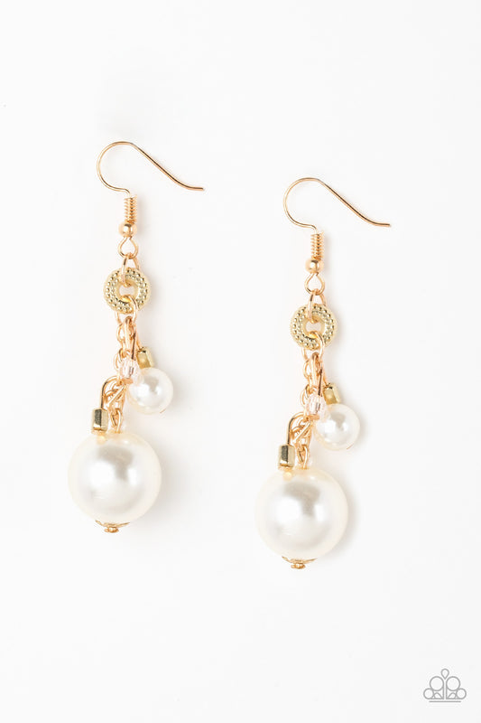 Timelessly Traditional - Gold Paparazzi Earrings