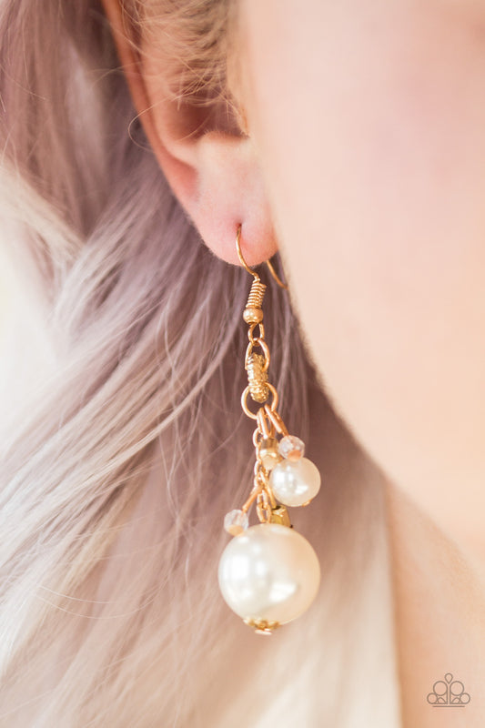 Timelessly Traditional - Gold Paparazzi Earrings