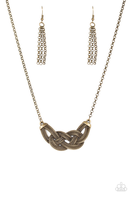 Paparazzi Nautically Naples - Brass Necklace