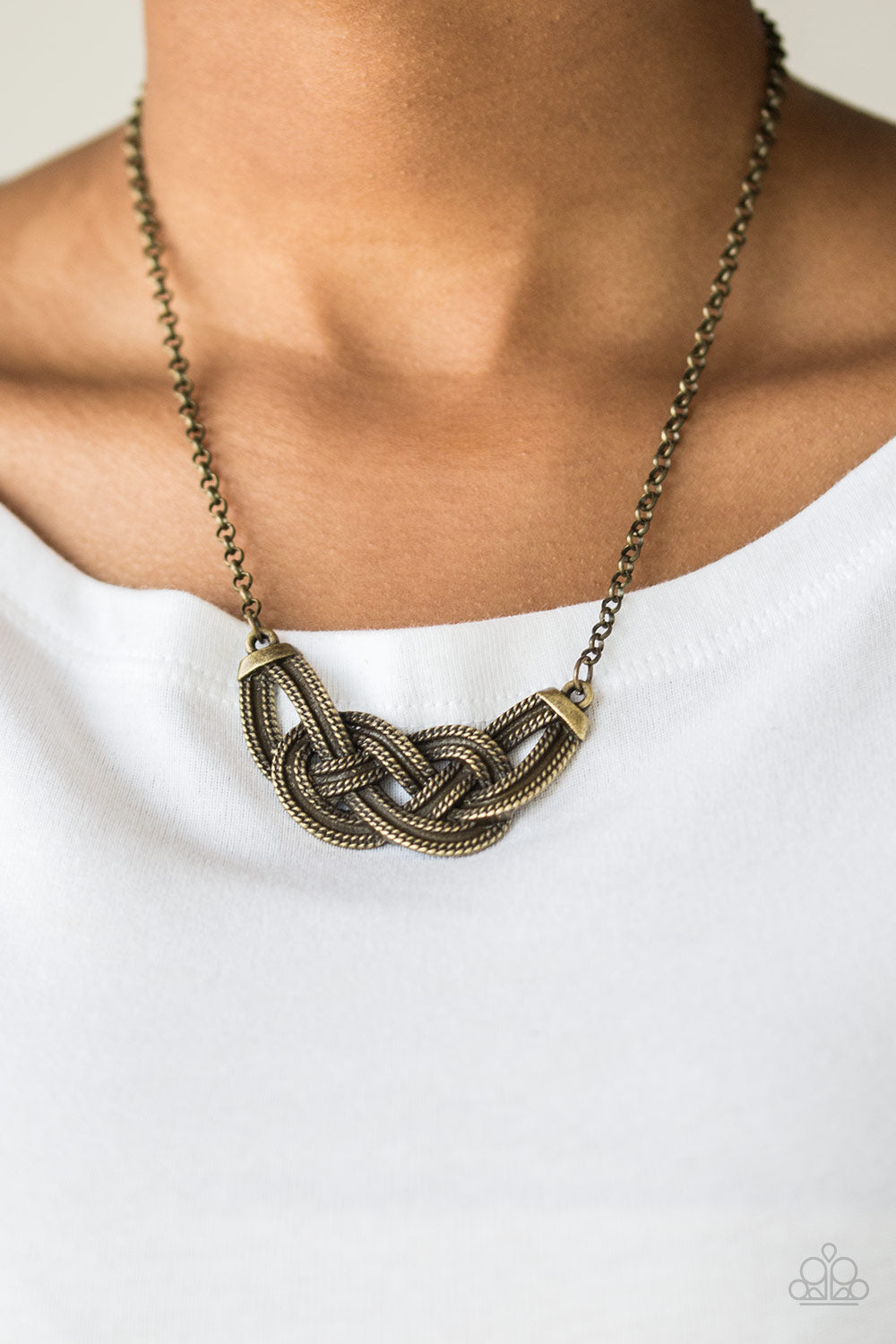 Paparazzi Nautically Naples - Brass Necklace