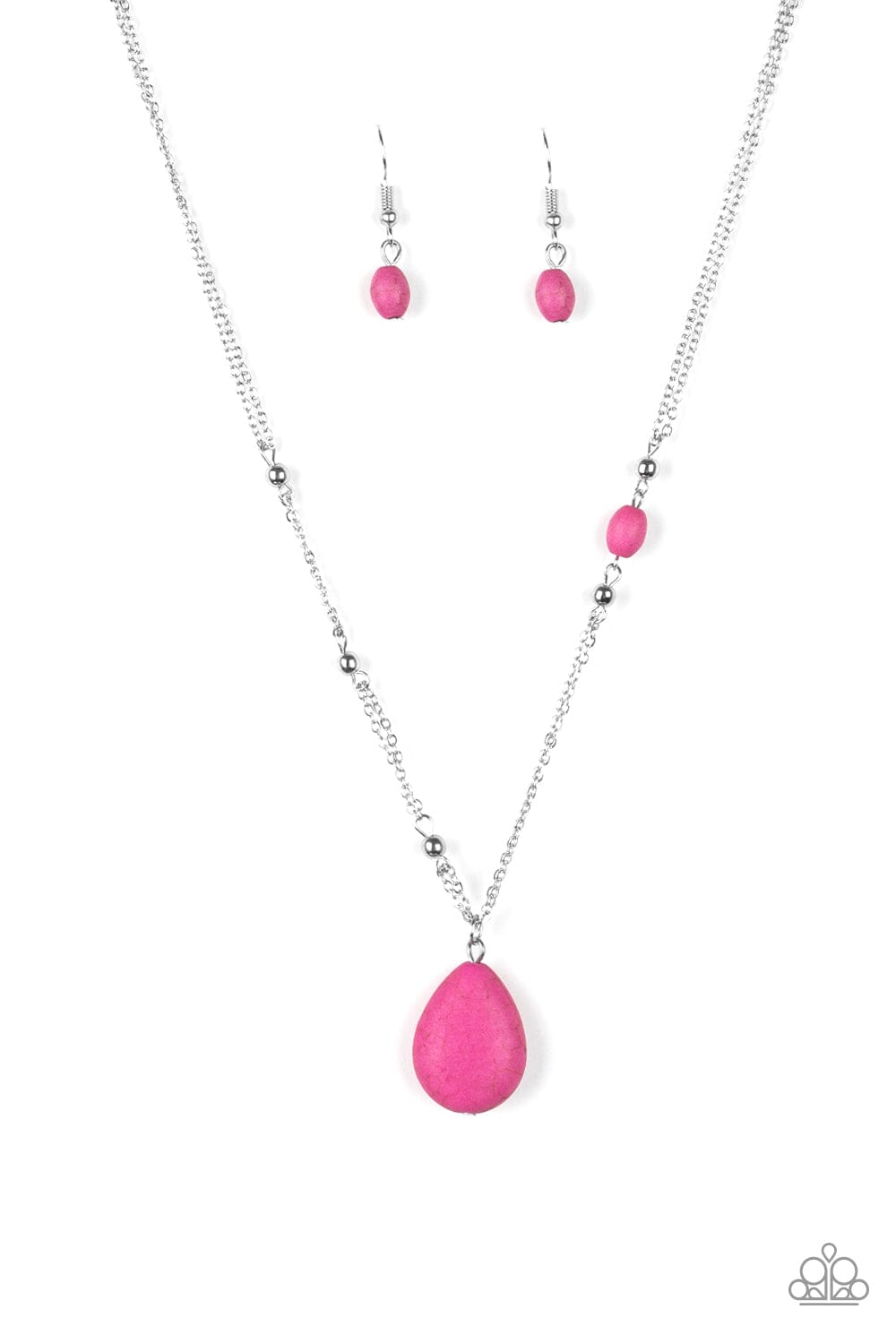 Paparazzi Peaceful Prairies - Pink Necklace