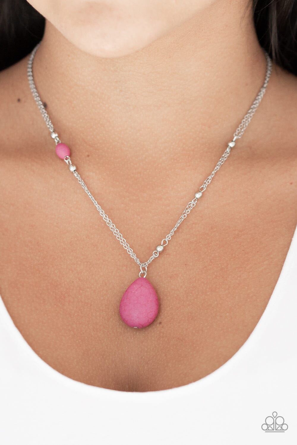 Paparazzi Peaceful Prairies - Pink Necklace