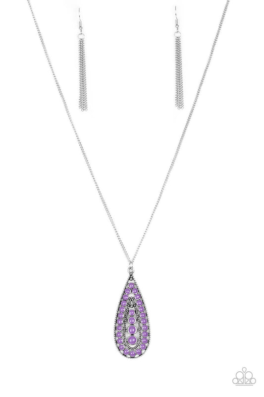 Paparazzi Tiki Tease - Purple Necklace