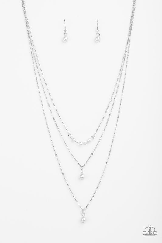 Paparazzi High Heels and Hustle - White Necklace