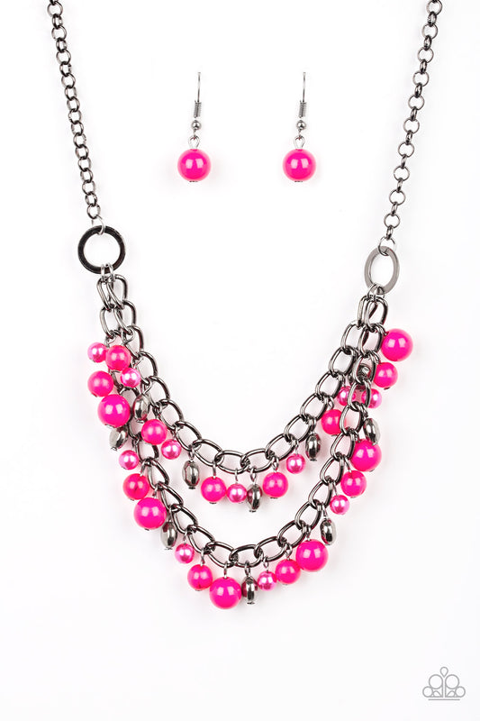 Paparazzi Watch Me Now - Pink Necklace