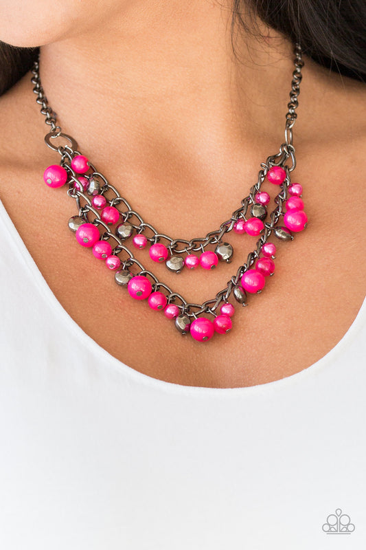 Paparazzi Watch Me Now - Pink Necklace