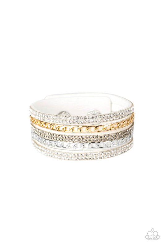 Paparazzi Fashion Fiend - White Bracelet