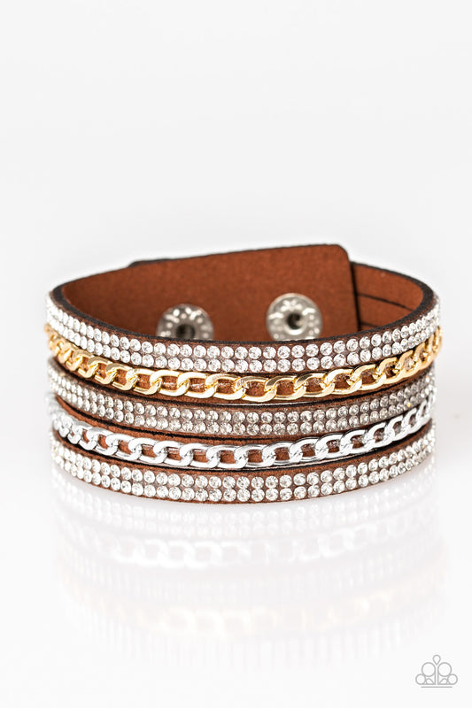 Paparazzi Fashion Fiend - Brown Bracelet