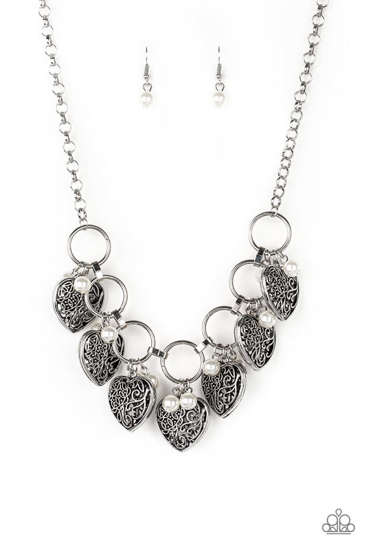 Paparazzi Very Valentine - White Necklace