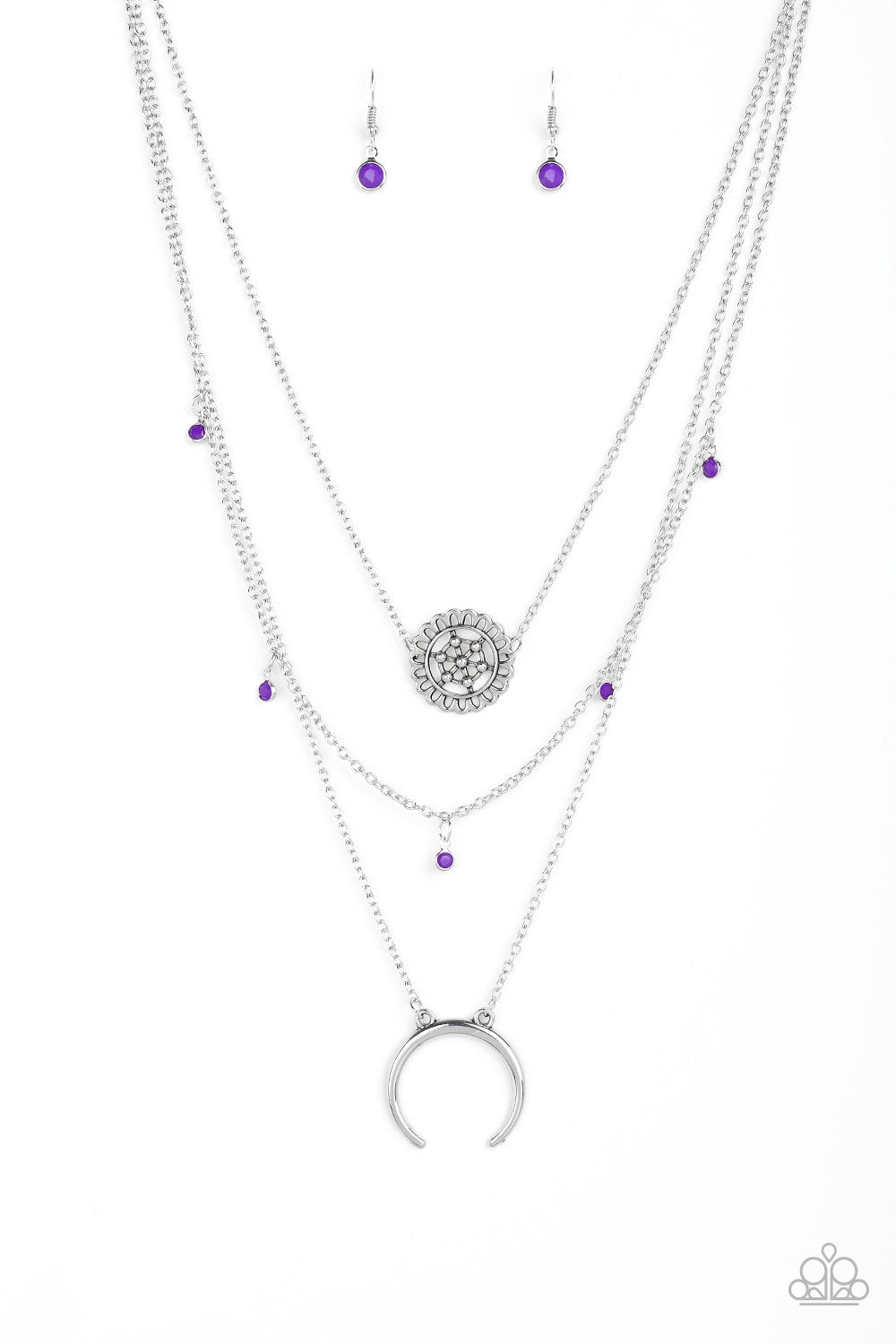 Paparazzi Lunar Lotus - Purple Necklace