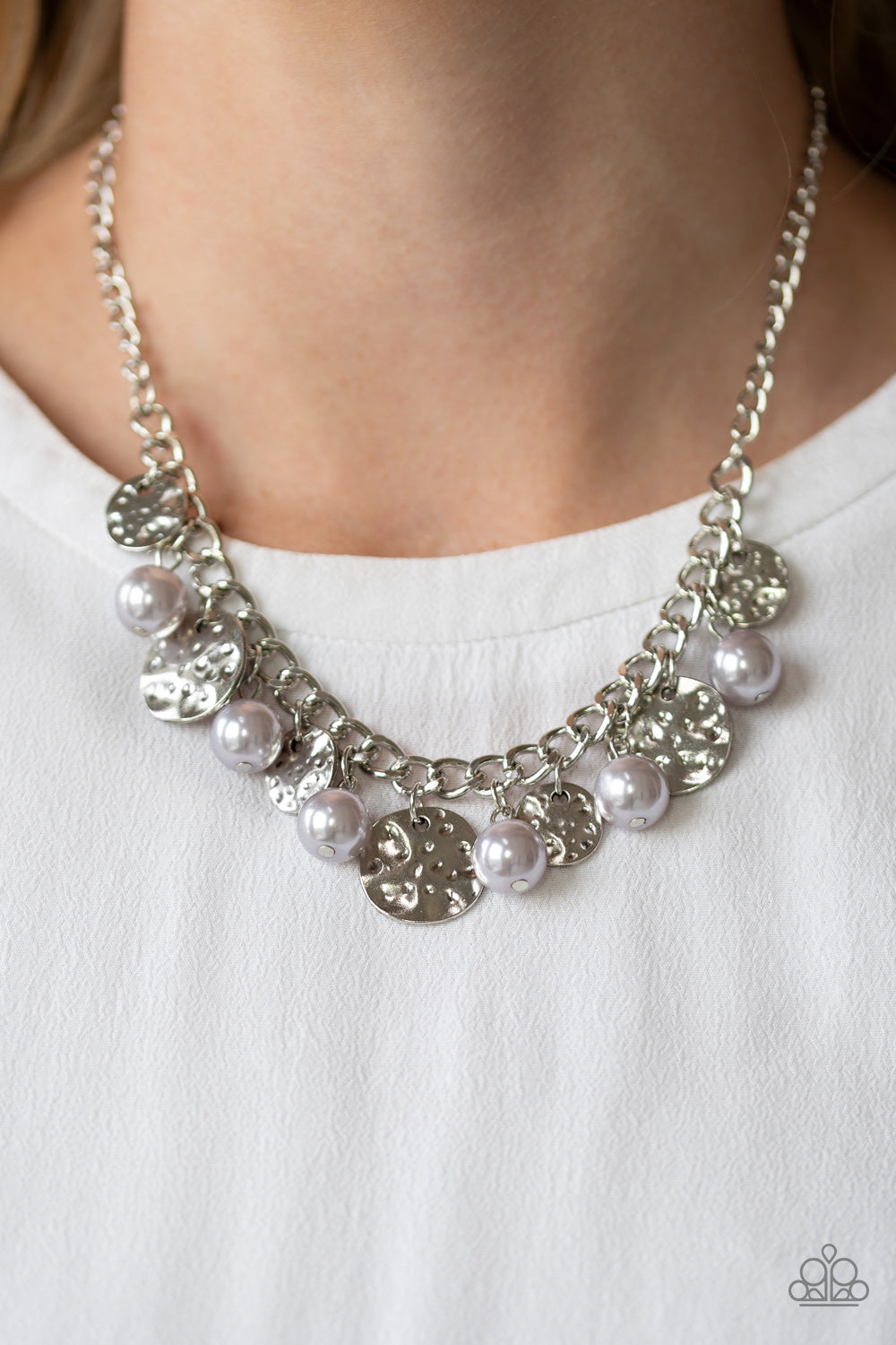 Paparazzi Seaside Sophistication - Silver Paparazzi Necklace