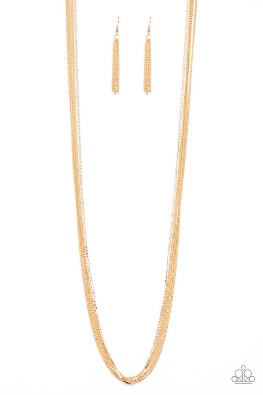 Paparazzi SLEEK and Destroy - Gold Necklace