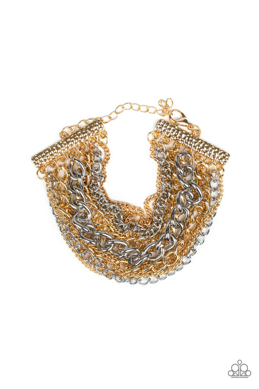 Paparazzi Metallic Horizon - Gold Bracelet