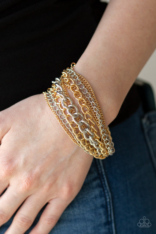 Paparazzi Metallic Horizon - Gold Bracelet