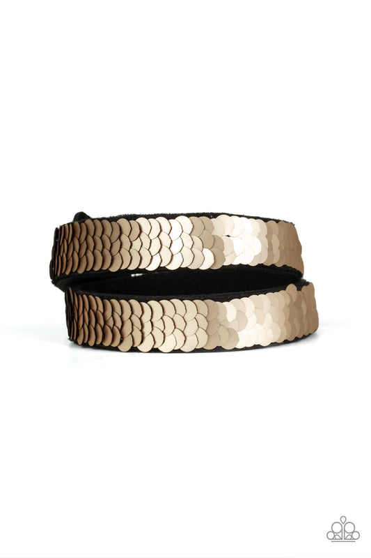 Paparazzi Under The SEQUINS - Brown Bracelet