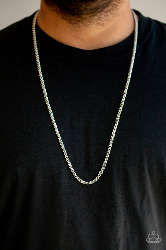 Jump Street - Silver Paparazzi Necklace
