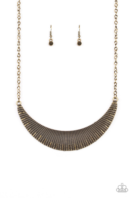 Modern Day Moonshine - Brass Paparazzi Necklace