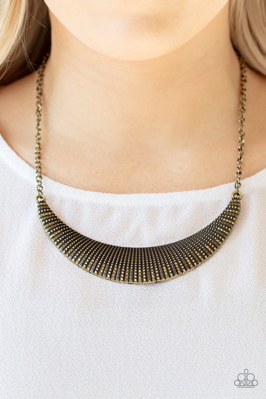 Modern Day Moonshine - Brass Paparazzi Necklace
