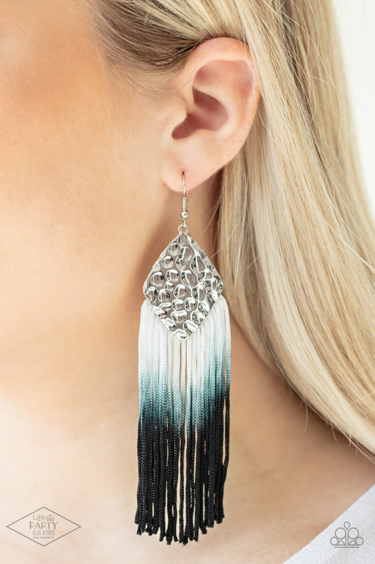Paparazzi Dip In - Black Earrings