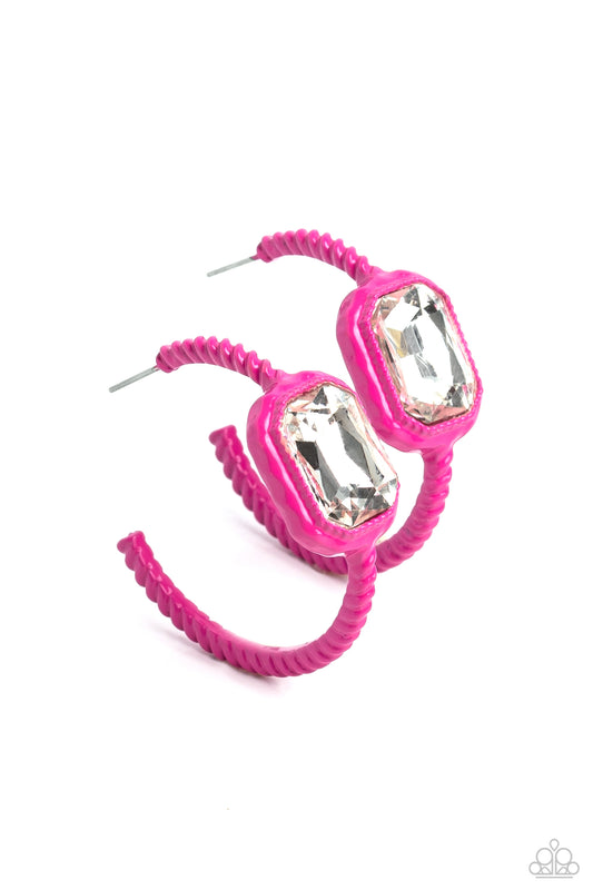 Call Me TRENDY - Pink Paparazzi Earrings