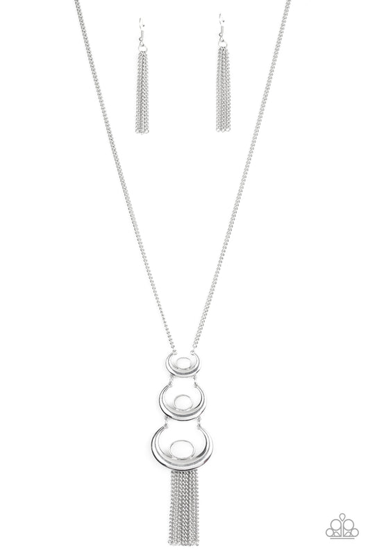 Paparazzi Accessories As MOON As I Can - White Necklace