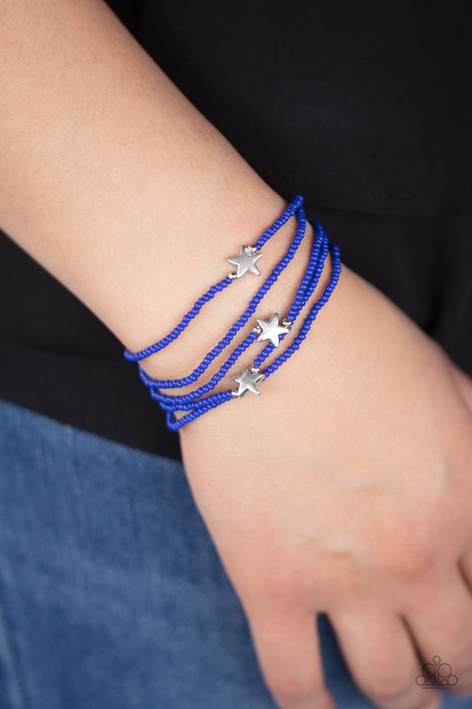 Paparazzi Pretty Patriotic - Blue Bracelet